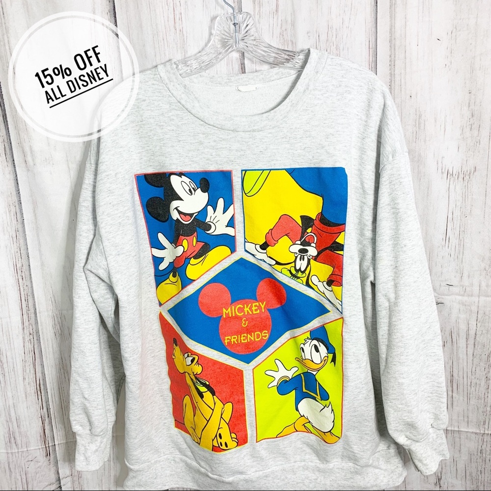 VTG Disney Oversized Crew Neck Sweater Size Large